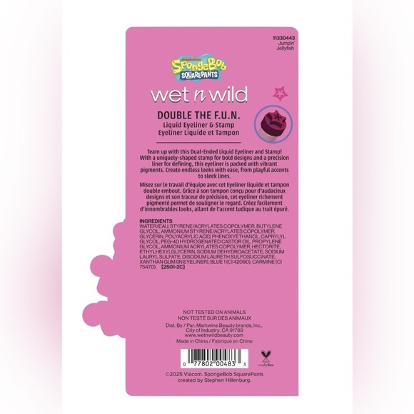Wet N Wild SpongeBob Double The F.U.N. Liquid Eyeliner and Stamp - Picture 9 of 9
